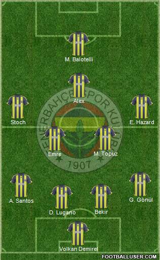 Fenerbahçe SK Formation 2010