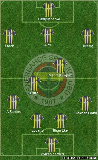 Fenerbahçe SK Formation 2010