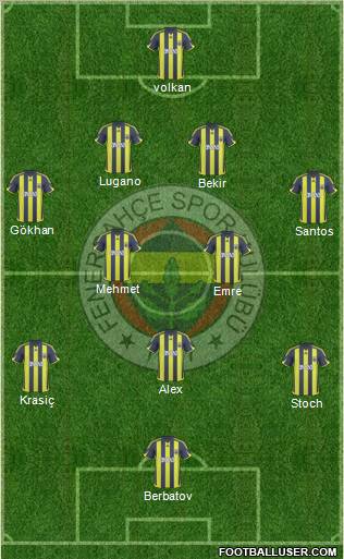 Fenerbahçe SK Formation 2010