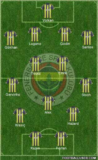 Fenerbahçe SK Formation 2010