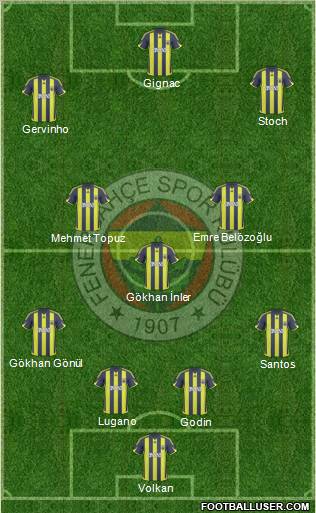 Fenerbahçe SK Formation 2010