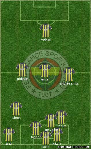Fenerbahçe SK Formation 2010