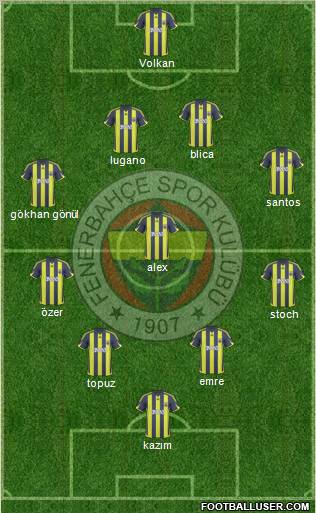 Fenerbahçe SK Formation 2010