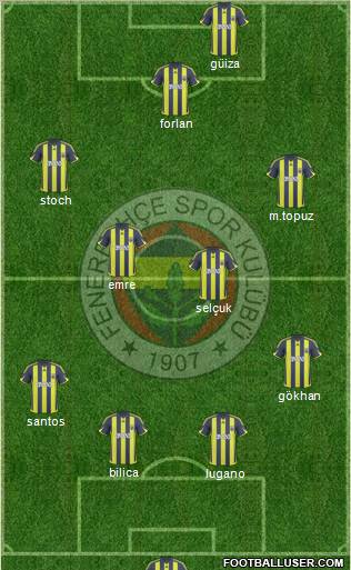 Fenerbahçe SK Formation 2010