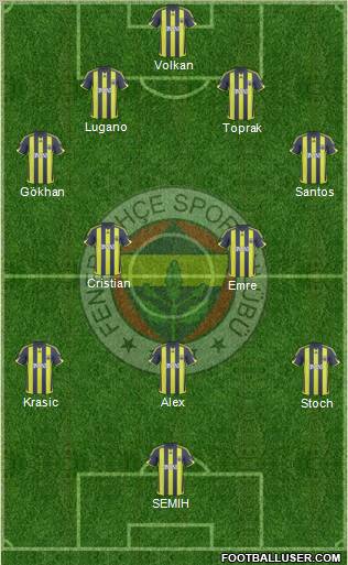 Fenerbahçe SK Formation 2010