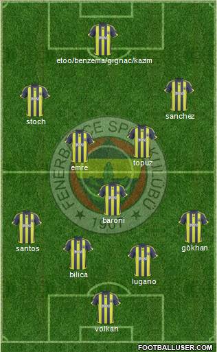 Fenerbahçe SK Formation 2010