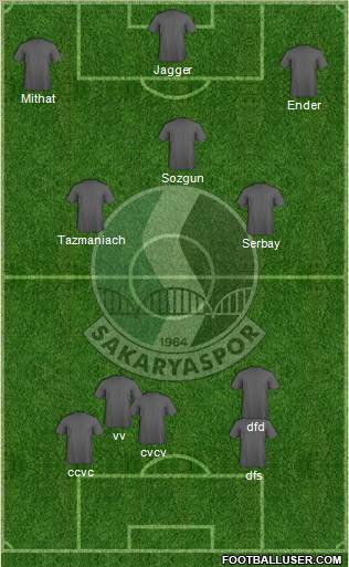Sakaryaspor A.S. Formation 2010