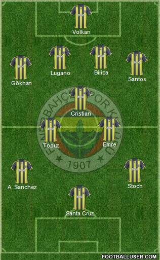 Fenerbahçe SK Formation 2010