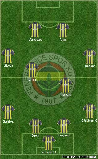Fenerbahçe SK Formation 2010