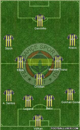 Fenerbahçe SK Formation 2010