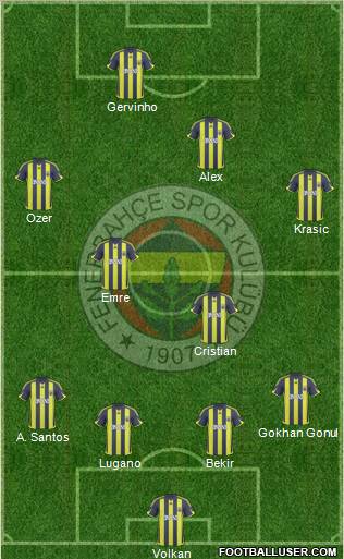 Fenerbahçe SK Formation 2010