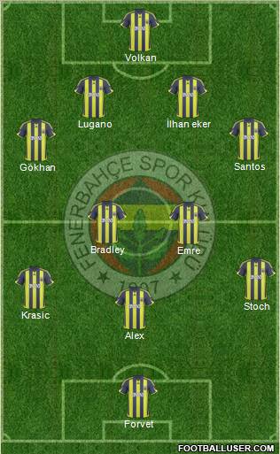 Fenerbahçe SK Formation 2010