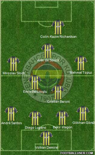 Fenerbahçe SK Formation 2010
