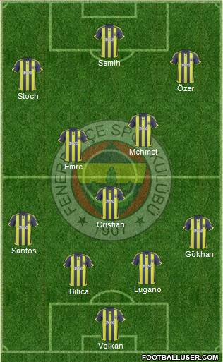 Fenerbahçe SK Formation 2010