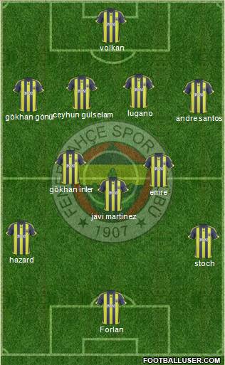 Fenerbahçe SK Formation 2010