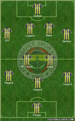 Fenerbahçe SK Formation 2010