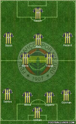 Fenerbahçe SK Formation 2010