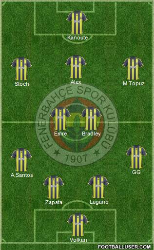 Fenerbahçe SK Formation 2010