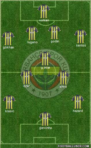 Fenerbahçe SK Formation 2010