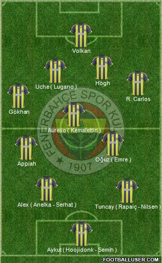 Fenerbahçe SK Formation 2010