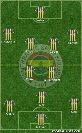 Fenerbahçe SK Formation 2010