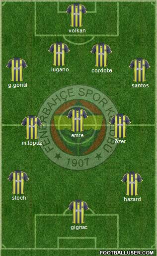 Fenerbahçe SK Formation 2010