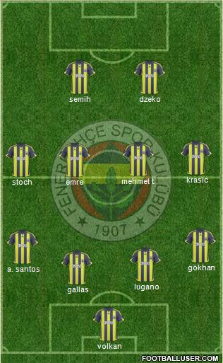 Fenerbahçe SK Formation 2010