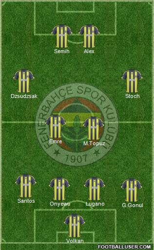 Fenerbahçe SK Formation 2010