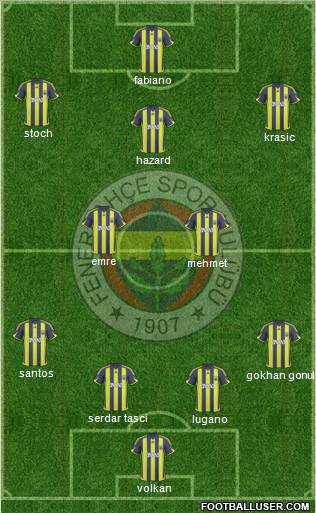 Fenerbahçe SK Formation 2010