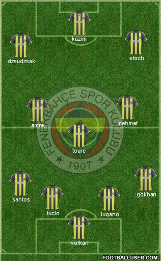 Fenerbahçe SK Formation 2010