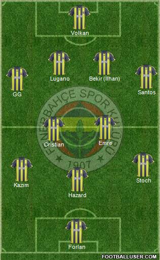 Fenerbahçe SK Formation 2010