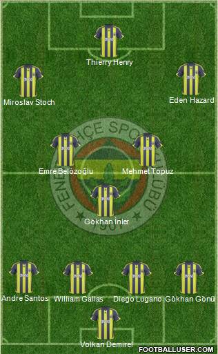 Fenerbahçe SK Formation 2010