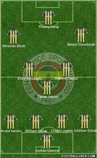 Fenerbahçe SK Formation 2010