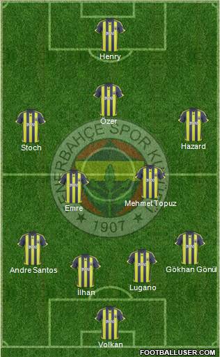 Fenerbahçe SK Formation 2010