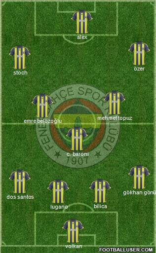 Fenerbahçe SK Formation 2010