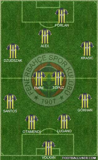 Fenerbahçe SK Formation 2010