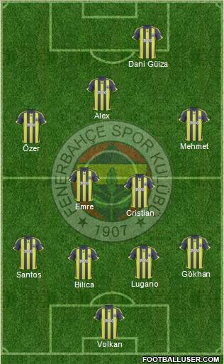 Fenerbahçe SK Formation 2010