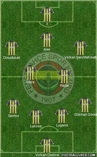 Fenerbahçe SK Formation 2010