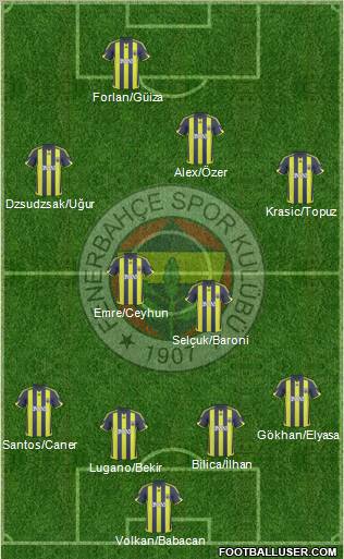 Fenerbahçe SK Formation 2010