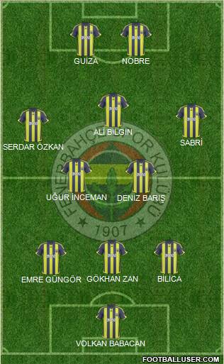 Fenerbahçe SK Formation 2010