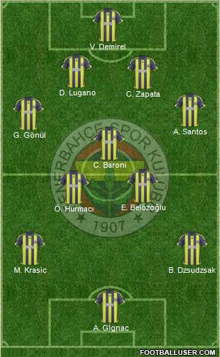 Fenerbahçe SK Formation 2010