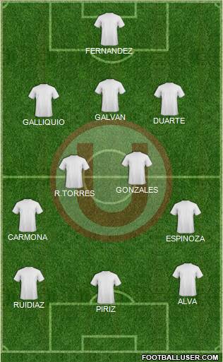 C Universitario D football formation