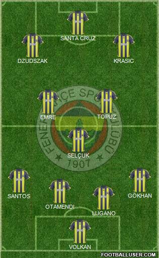Fenerbahçe SK Formation 2010