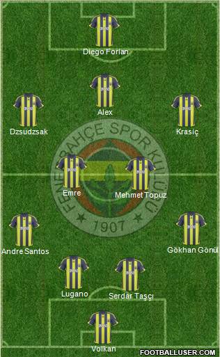 Fenerbahçe SK Formation 2010