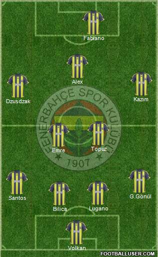 Fenerbahçe SK Formation 2010