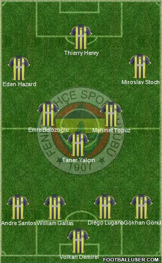 Fenerbahçe SK Formation 2010