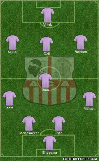 Athletic Club Ajaccien Football 4-1-3-2 football formation