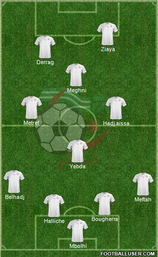 Algeria 4-4-1-1 football formation