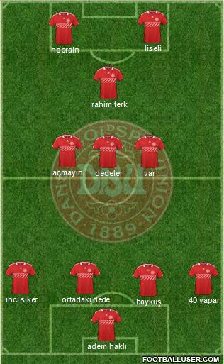 Denmark football formation