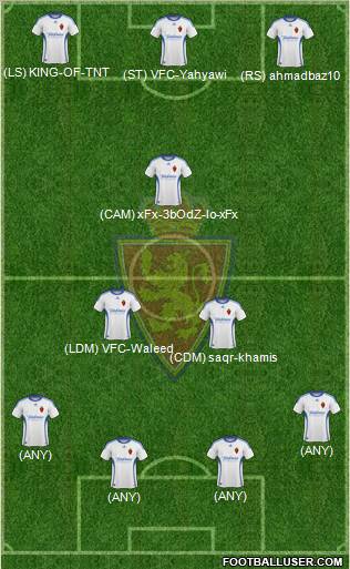 R. Zaragoza S.A.D. 4-2-1-3 football formation